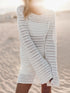 'Odelia' Crochet See-Through Knit Dress - Celes Fashion